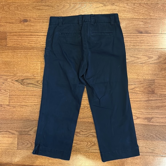 J Crew Favorite Fit size 0 Classic Twill Chino cropped navy pants - Picture 5 of 6